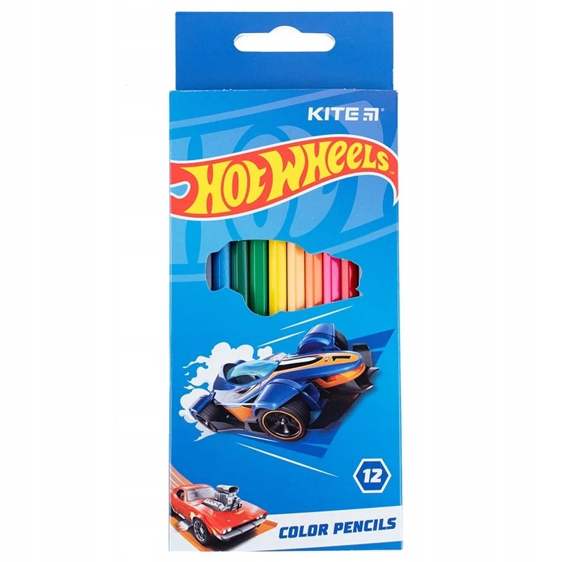 Kredki 12 sztuk 12 kolorów Hot Wheels