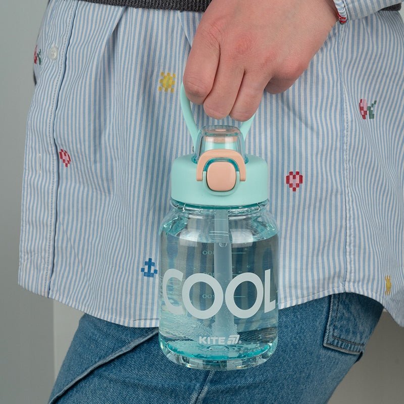 Bidon na wodę ze słomką 700 ml bpa free zielony Kite