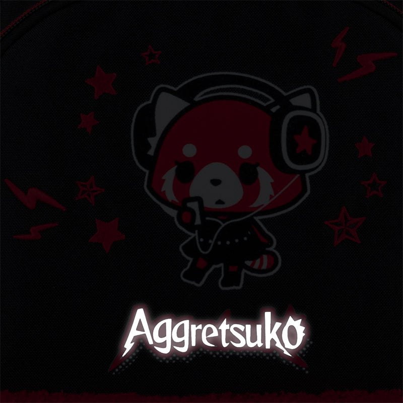 Modny plecak Kite w licencji Aggretsuko z flokowanym drukiem