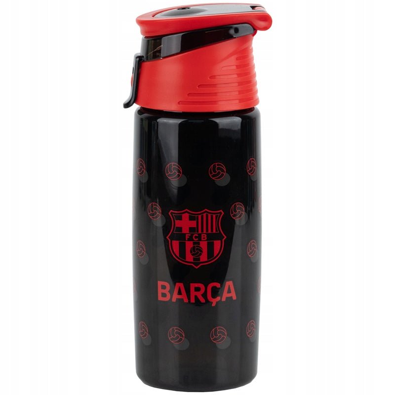 Butelka na wodę dla chłopców Kite FC Barcelona – czarny bidon sportowy 550 ml.