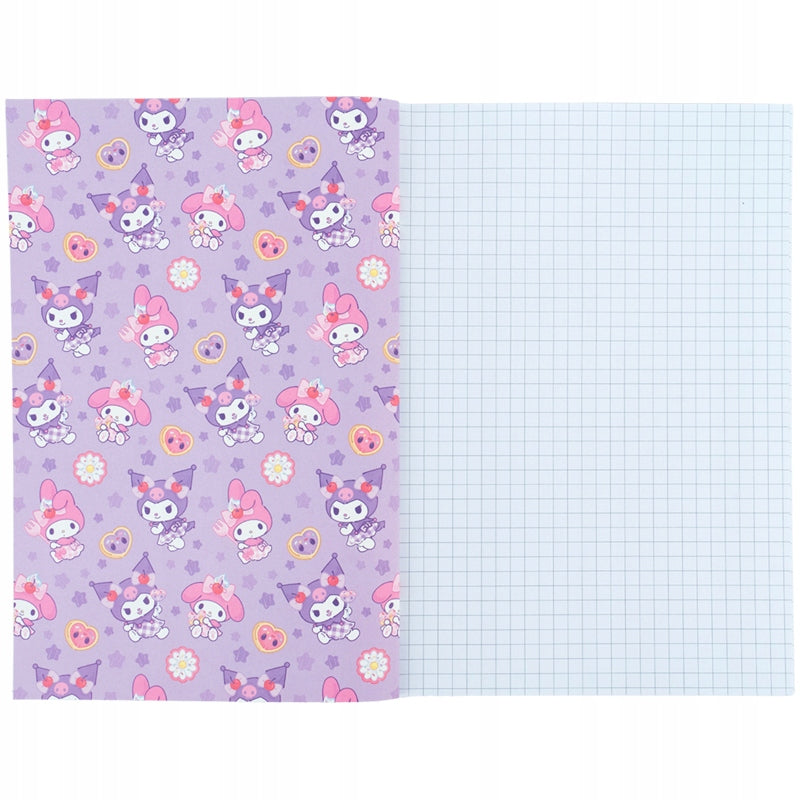 Stylowy notatnik Kuromi A5 – zamierzy idealne do torebki.