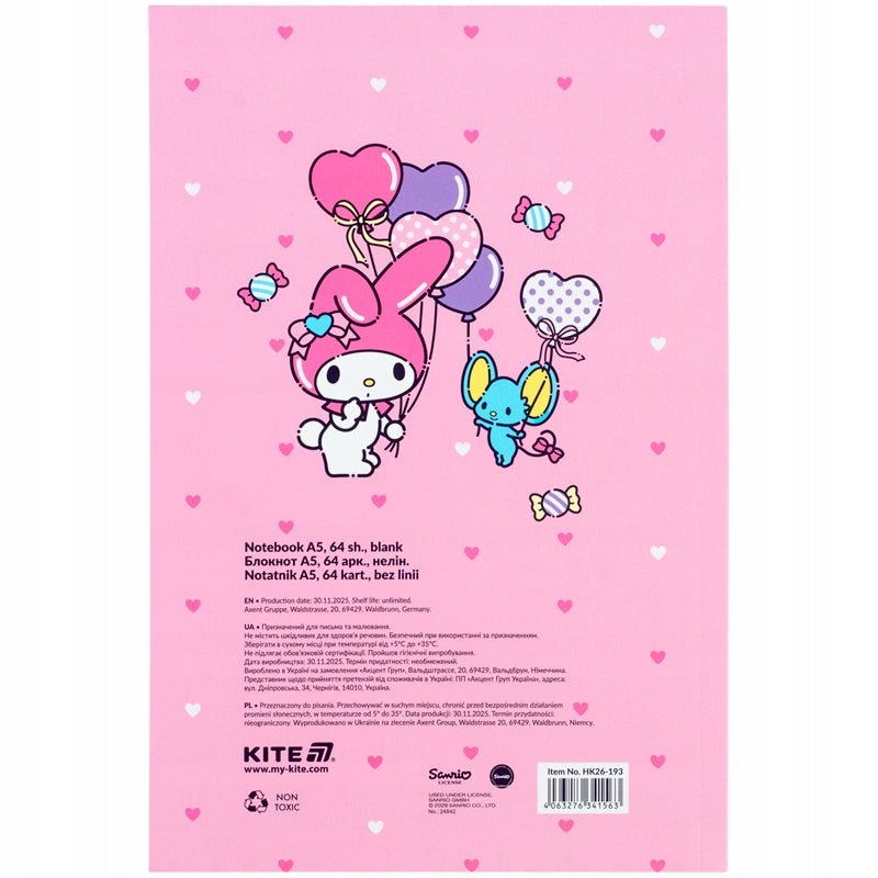 Artykuły papiernicze Kite – wszystko w środku dla fanek My Melody.