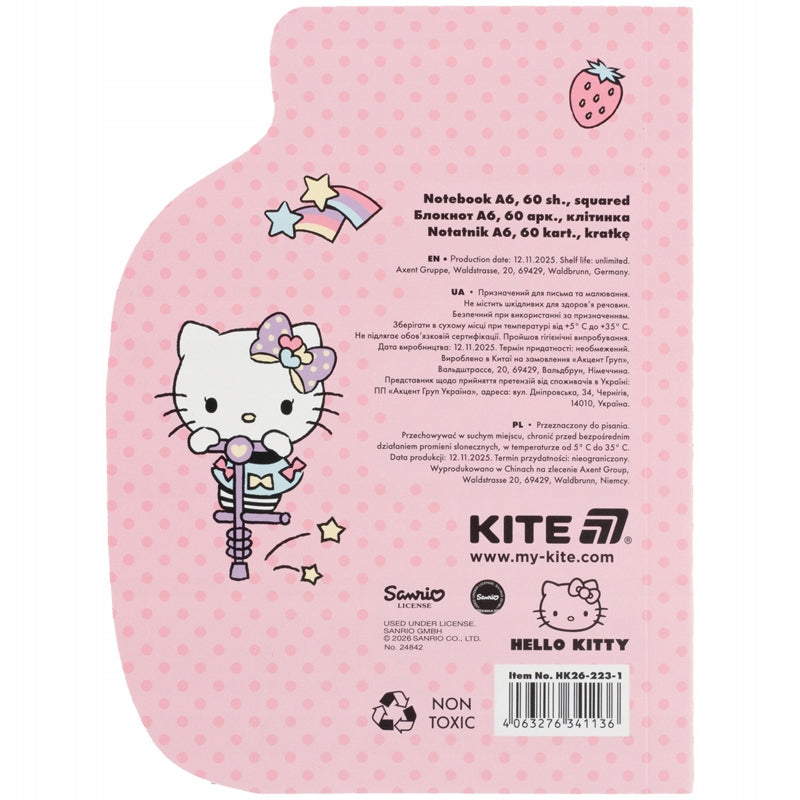 Notatnik figurkowy Kite Hello Kitty A6.