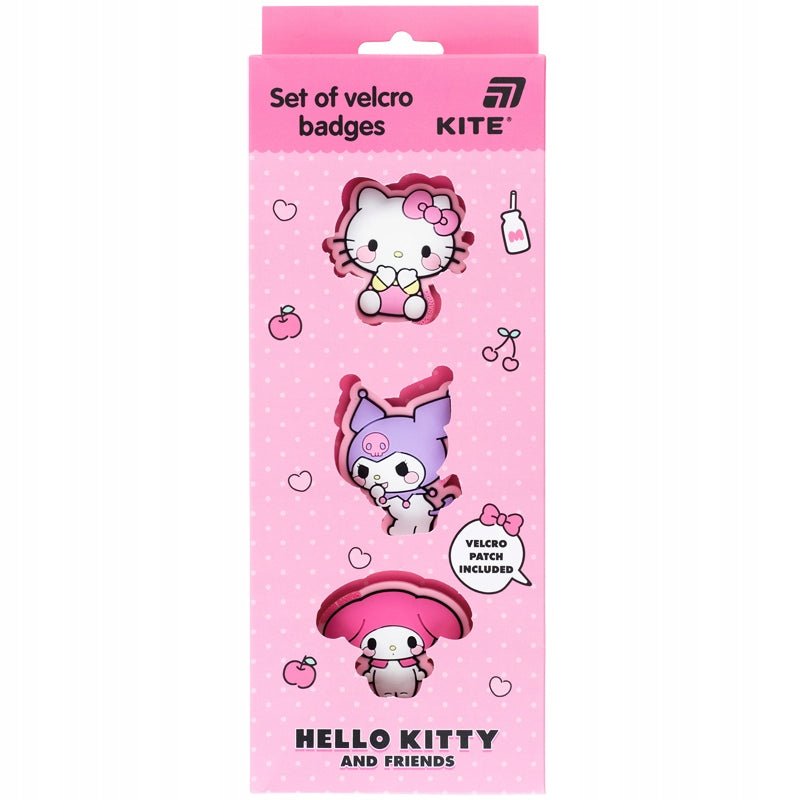 Zestaw naszywek dla dziewczynek 3 szt Kite Sanrio z jednej strony.