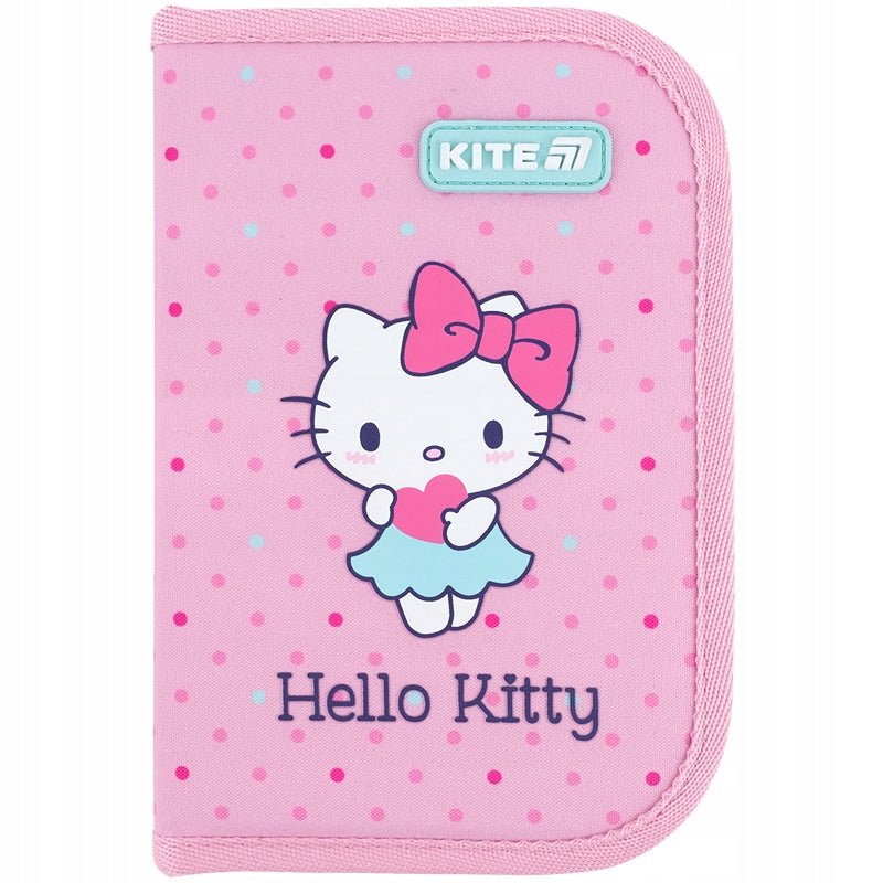 Przedni panel z wypukłym nadrukiem 3D przedstawiającym uroczą postać Hello Kitty w pastelowych barwach.