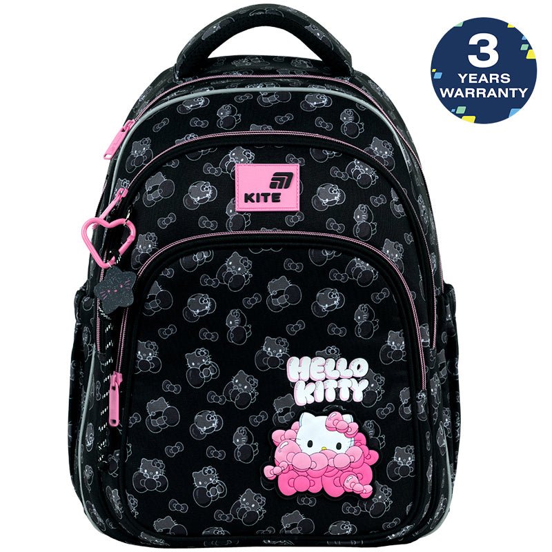 Batoh školní ortopedický černý dívčí 9–12 let Hello Kitty Kite
