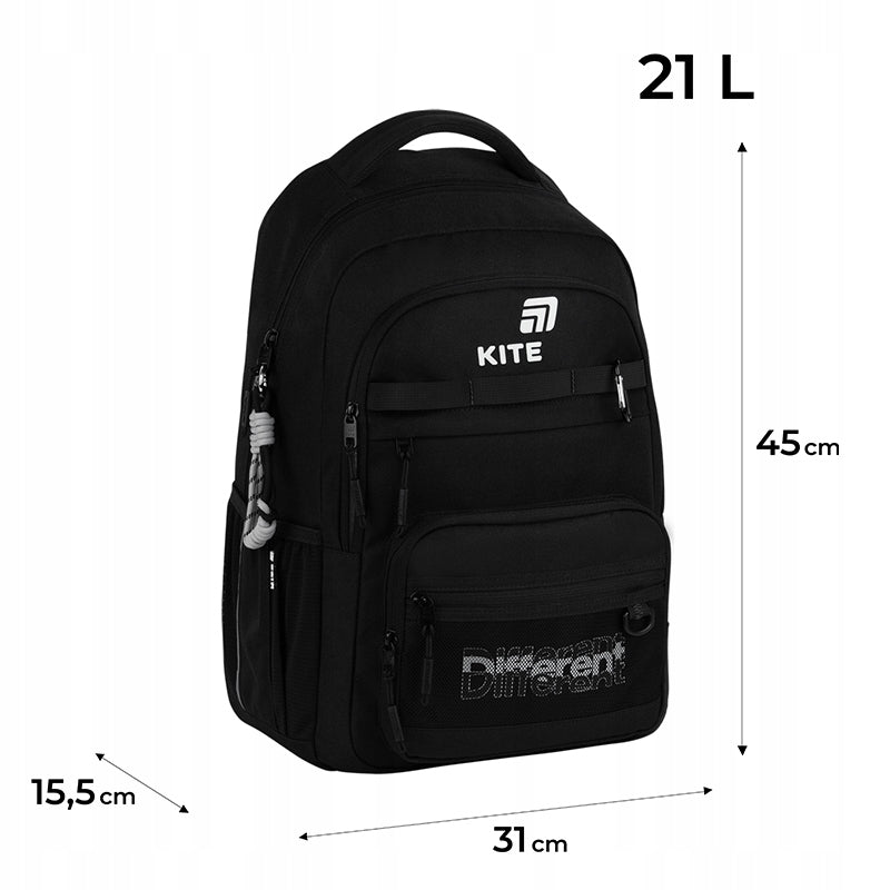 Infografika z wymiarami i funkcjami modelu rozmiaru L.