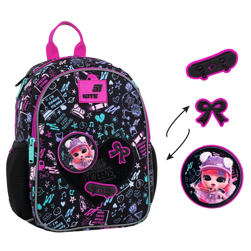 Batoh předškolní Kite L.O.L. Surprise pro dívky lehký s nášivkami