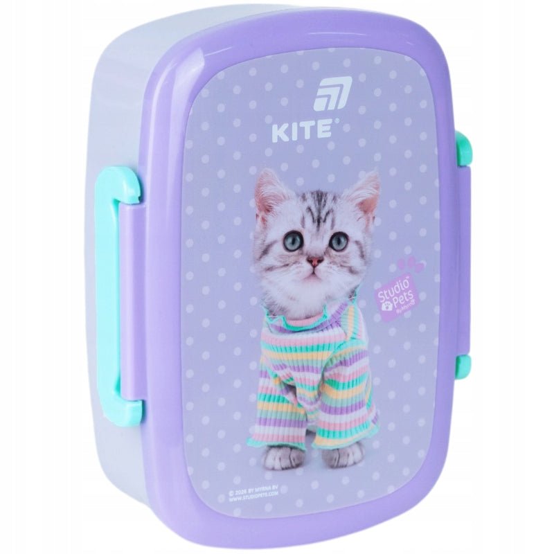 Fioletowy lunchbox Studio Pets Kite 750 ml dla dziewczynki.