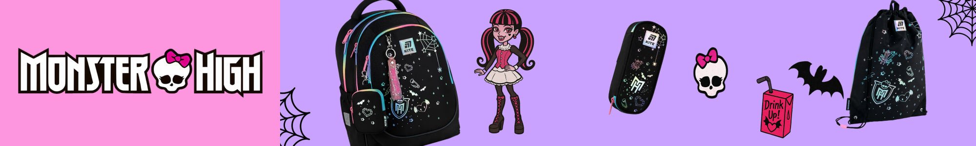 Kolekcja Monster High Kite:plecaki i akcesoria. Oryginalny design, styl i charakter dla dziewczynek, które chcą się wyróżniać