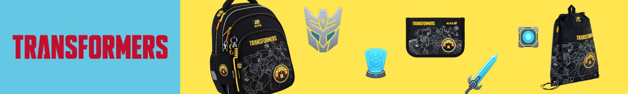 Kolekcja Transformers Kite: plecaki i akcesoria. Dynamiczny design, trwałość i styl dla dzieci kochających akcję.