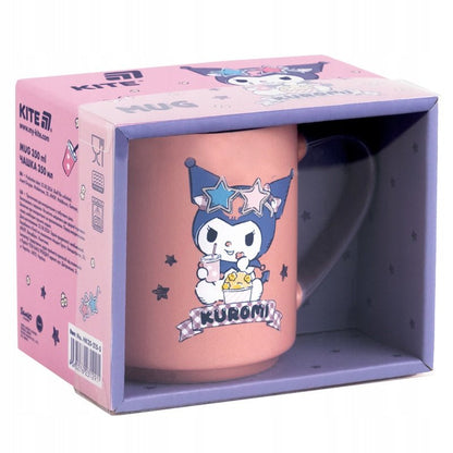 Kubek Kuromi 350 ml w kolorze różowym, stworzony dla miłośników unikalnego stylu i wygody