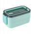 Zamknięty lunchbox Kite K23-183-2 zielony, pojemnik na śniadanie z klamrami do szkoły