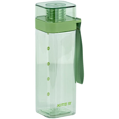 Butelka na wodę, kwadratowa 550 ml, zielony