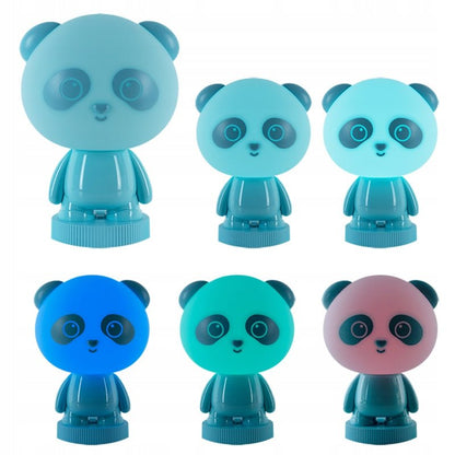 Lampa nocna niebieska panda swiatlo