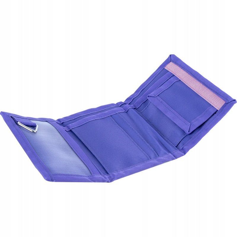   PORTFEL DLA DZIEWCZYNEK POZIOMY FIOLETOWA KRATKA KITE K24-598-8