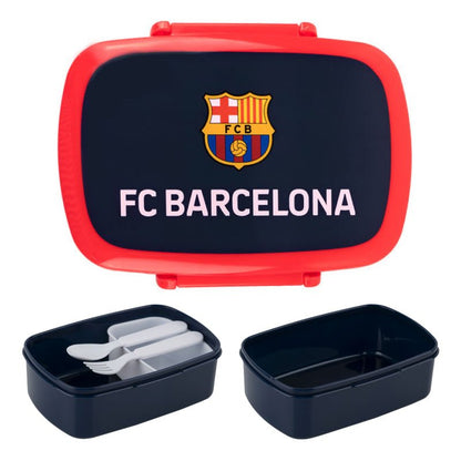 Lunchbox Śniadaniówka ze Sztućcami 750 ml FC Barcelona Kite