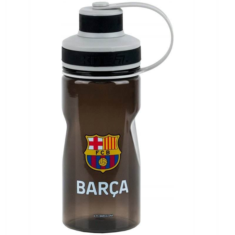 Butelka na wodę dla chłopców Kite FC Barcelona – czarny bidon z sitkiem 500 ml. prezent na dzien chlopaka