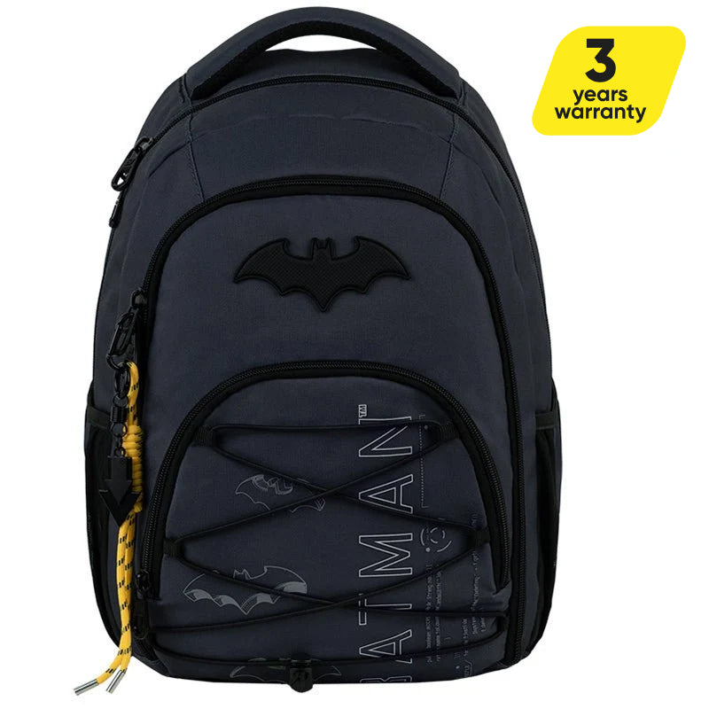 Batoh školní Kite DC Batman ortopedický šedý pro chlapce svítící