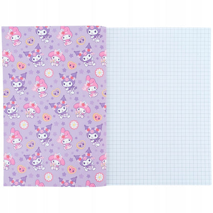 Stylowy notatnik Kuromi A5 – zamierzy idealne do torebki.