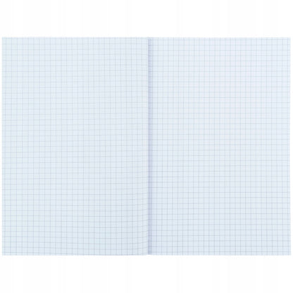 Biały papier w kratkę 80g – wewnątrz 96 kartek notatnika.
