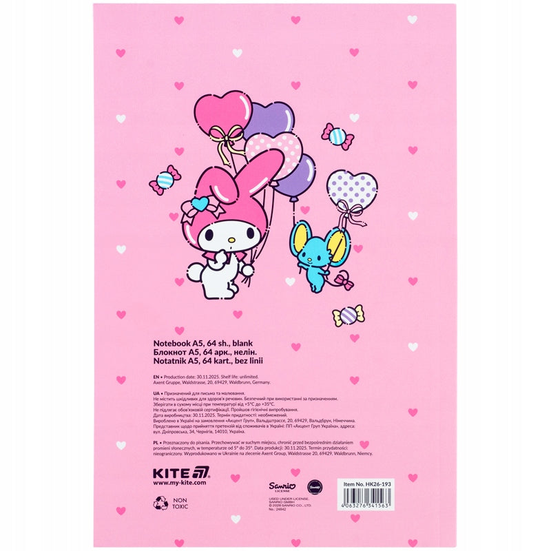 Artykuły papiernicze Kite – wszystko w środku dla fanek My Melody.