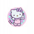 Przypinka 3D na rzepy prezentująca trójwymiarowe detale postaci Sanrio.