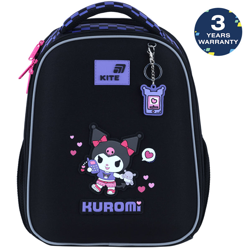 Školní aktovky dívčí do 1 třídy ortopedická černá Kuromi Kite