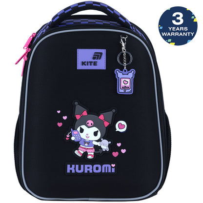 Školní aktovky dívčí do 1 třídy ortopedická černá Kuromi Kite
