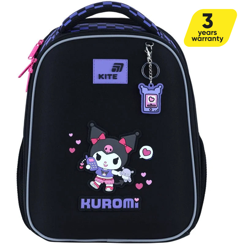 Školní aktovky dívčí do 1 třídy ortopedická černá Kuromi Kite