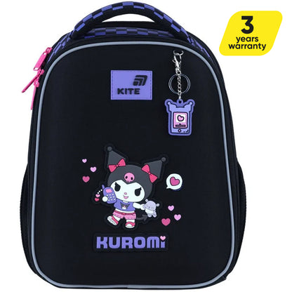 Školní aktovky dívčí do 1 třídy ortopedická černá Kuromi Kite