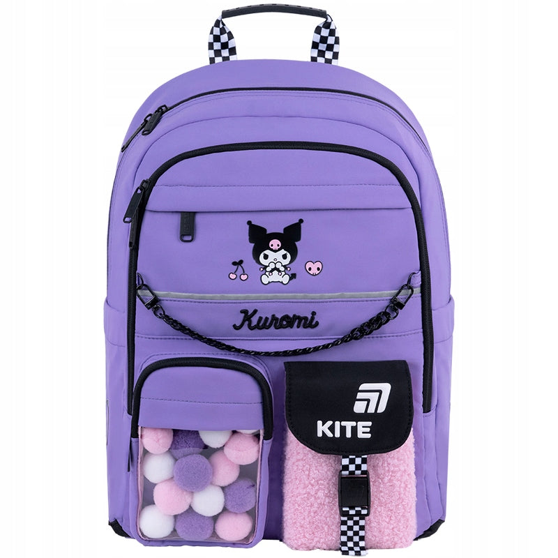 Plecak szkolny Kite Education Kuromi HK26-584M z przednim nadrukiem anime
