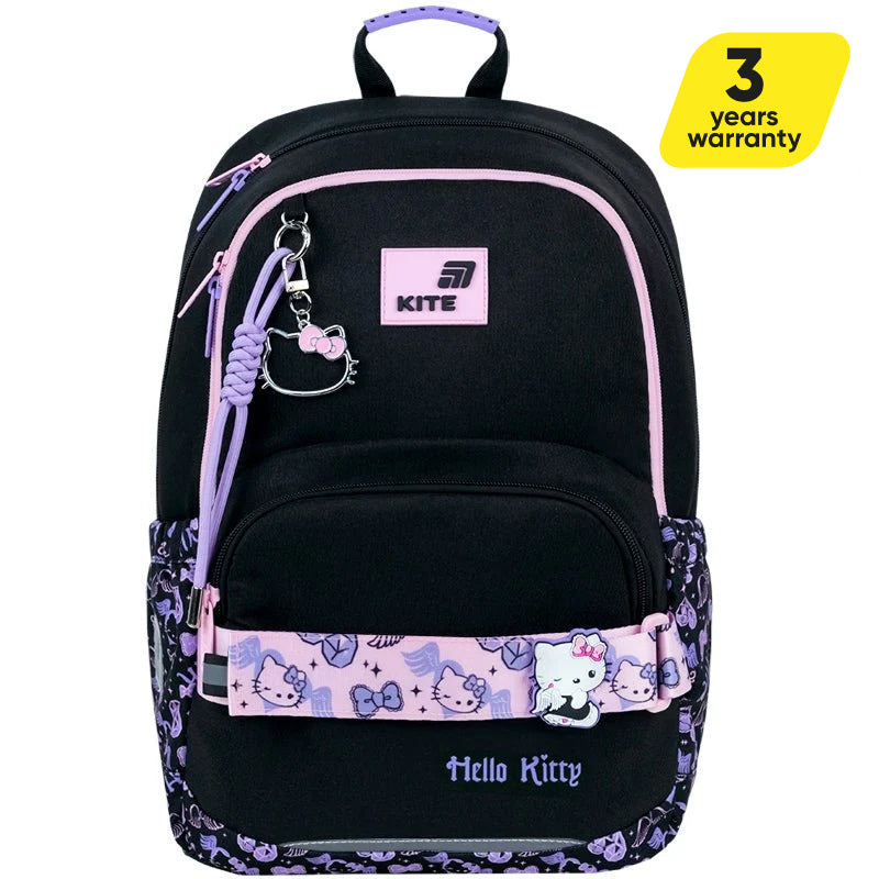 Černý batoh školní pro dívky Kite Hello Kitty