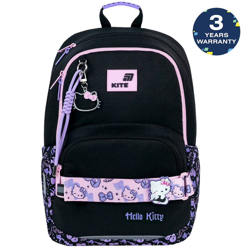 Černý batoh školní pro dívky Kite Hello Kitty