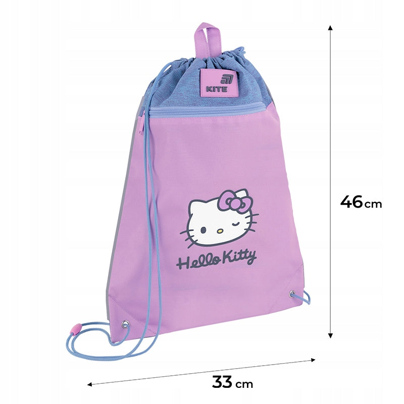 Pojemny worek Kite na buty i strój z licencją Hello Kitty.