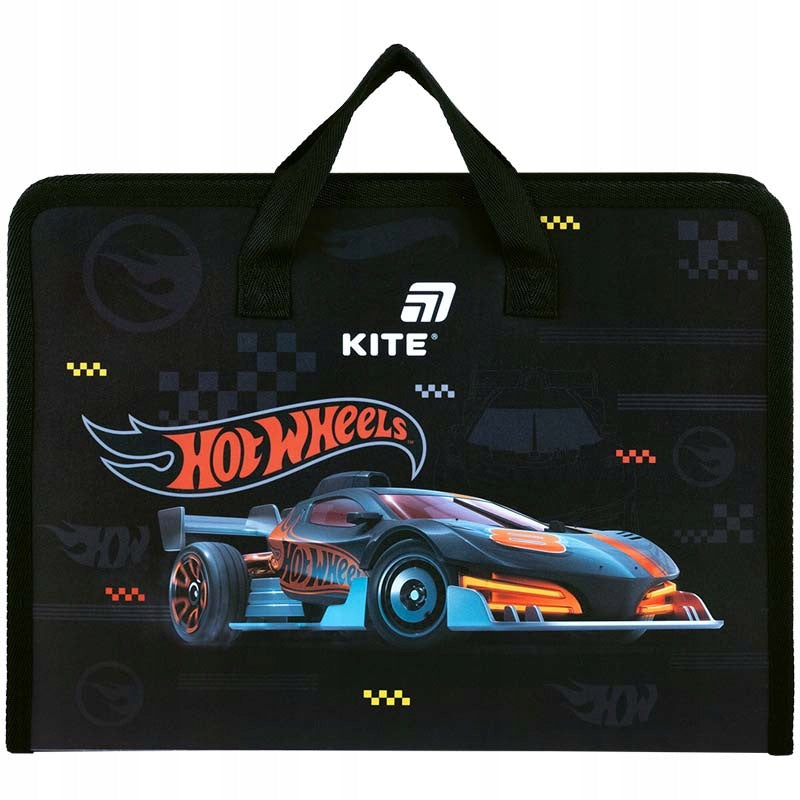 Teczka z rączką A4 Kite Hot Wheels dla chłopca.