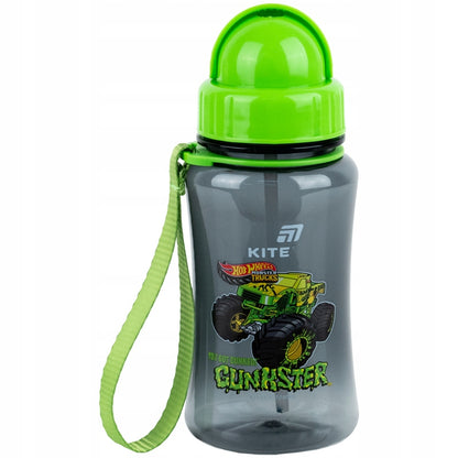 Mały bidon dla chłopca do przedszkola Kite Hot Wheels – niebieska butelka tritanowa 350 ml.