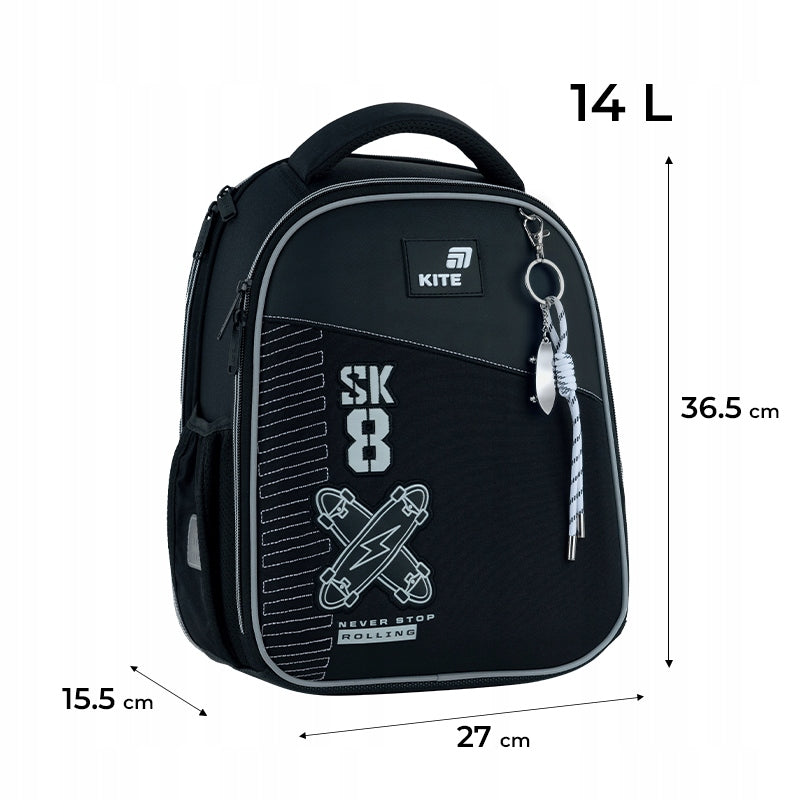 Tornister szkolny Kite Education Skate – regulowane szelki