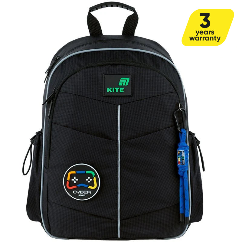 Batoh školní ortopedický Kite pro chlapce 6-8 let s nášivkou na suchém zipu