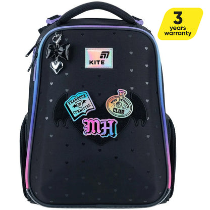 Aktovka školní ortopedická pro dívky 1–4 třída s nášivkami Monster High Kite