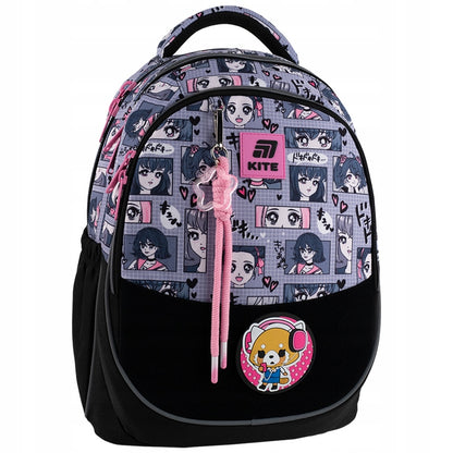 Naszywka 3D Aggretsuko Kite przypięta do plecaka