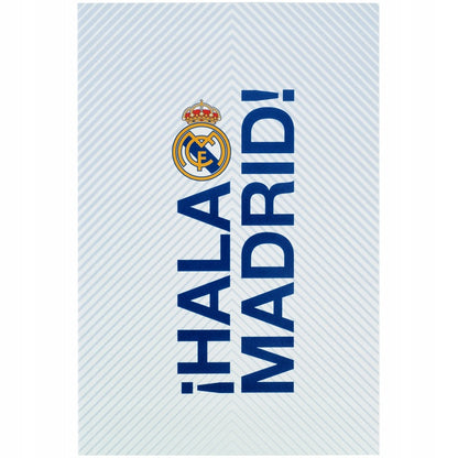 Kolorowy notatnik A5 dla chłopców z logo Real Madrid.
