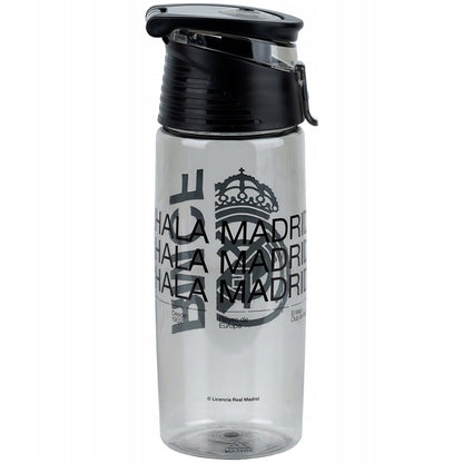 Czarny bidon na wodę Kite Real Madrid 550 ml z tritanu. 