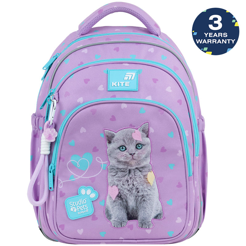 Batoh školní ortopedický Kite Studio Pets pro dívky 6–8 let