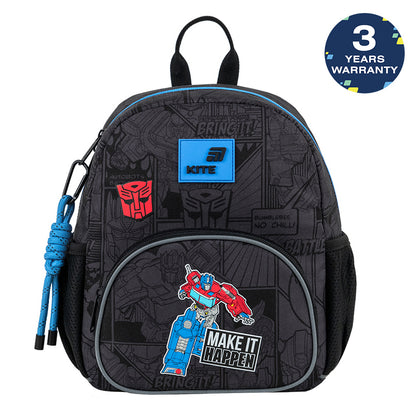 Batoh předškolní Kite Kids Transformers černý pro chlapce lehký s přívěskem