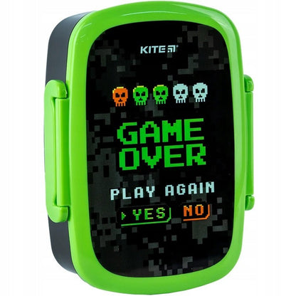 Lunch box ze sztućcami i mini pojemnikiem 750 ml Game over