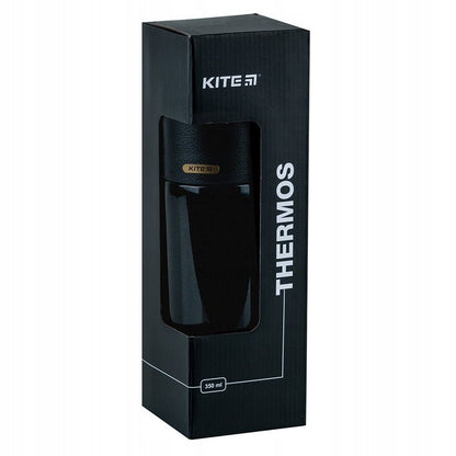Termos z kubkiem metalowy 350 ml czarny