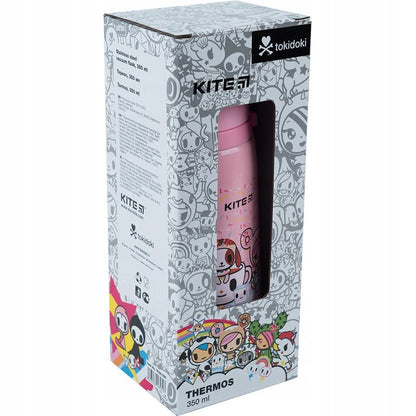 Termos z nadrukiem kubek metal z uchwytem 350 ml Kite Tokidoki