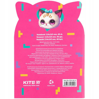 Notes pamiętnik 48 arkuszy różowy z kotkiem