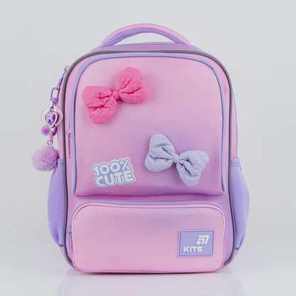 Batoh předškolní s mašličkami boční kapsy pro dívky 4–7 let Kite Cute